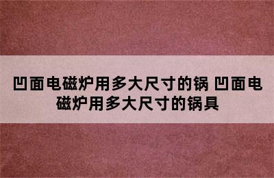 凹面电磁炉用多大尺寸的锅 凹面电磁炉用多大尺寸的锅具